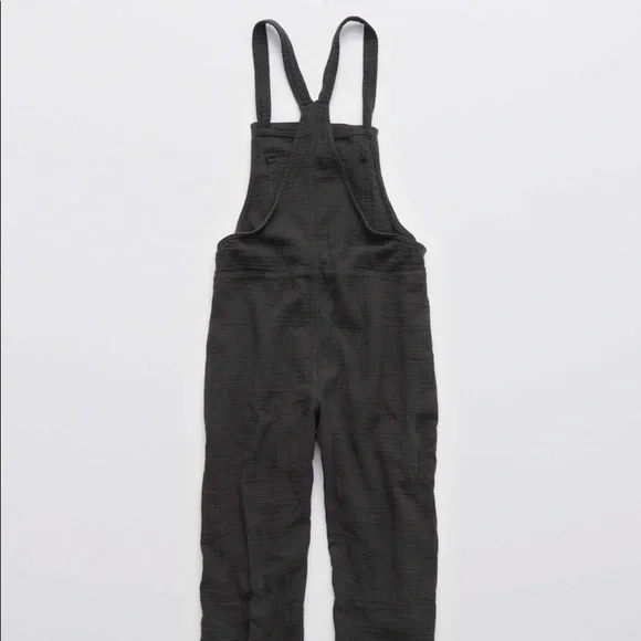 Aerie Knot Overalls Grey Blue - Picture 3 of 6